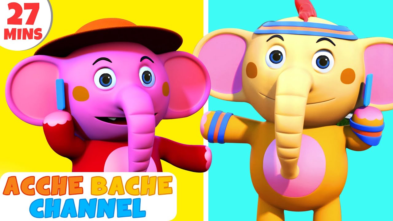 Hindi Baby Songs | Hathi Raja Jhul Rahe - Elephant Song | Acche Bache Channel