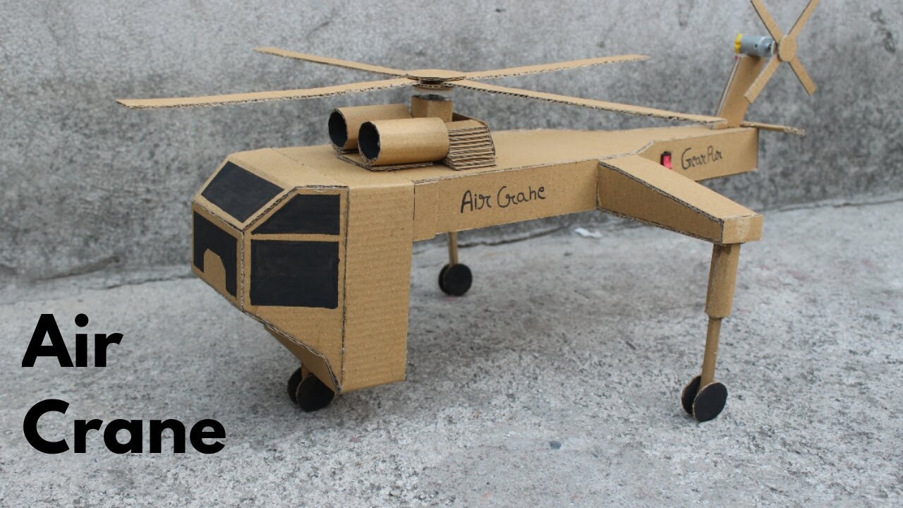 How to make cardboard air crane very easy