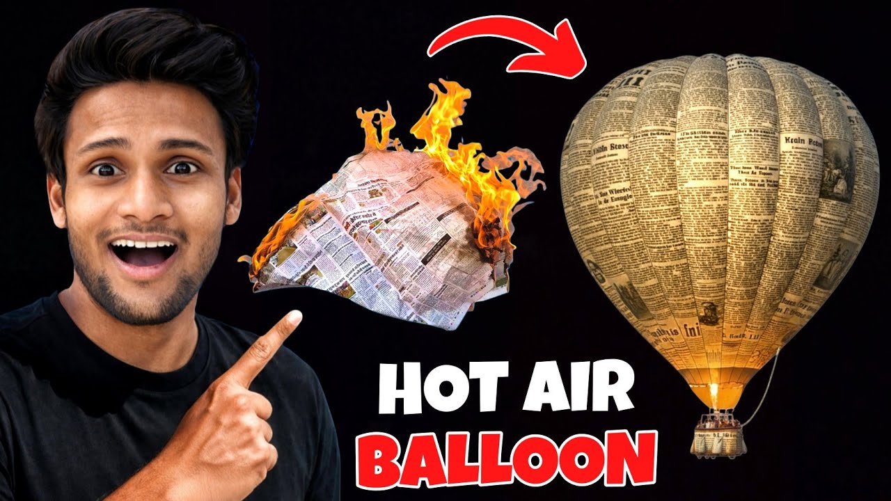 We Made the Biggest Hot Air Balloon 😱 हमने बनाया Newspaper का HOT AIR BALLOON 🤯