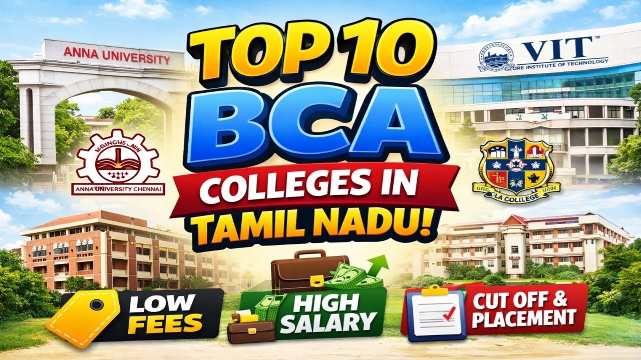 Best BCA Colleges in Tamil Nadu 🔥 Full Details + Eligibility | Low Fees 💯 | Vjalerts |