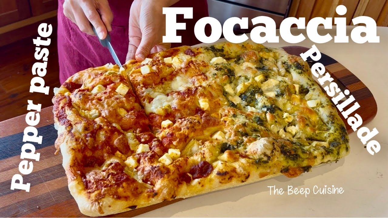 Trying homemade Focaccia for the first time |The Beep Cuisine.