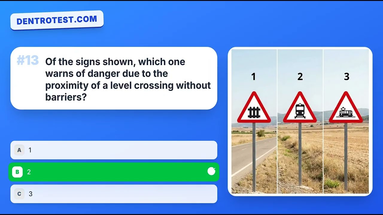 DGT Spain Theory Test 2026 🇪🇸 | Traffic Signs & Signals Practice Test (20 Questions)