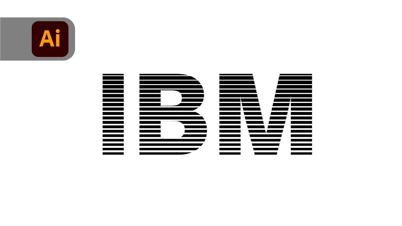 Adobe Illustrator Tutorial - IBM Logo Effect Adobe illustrator