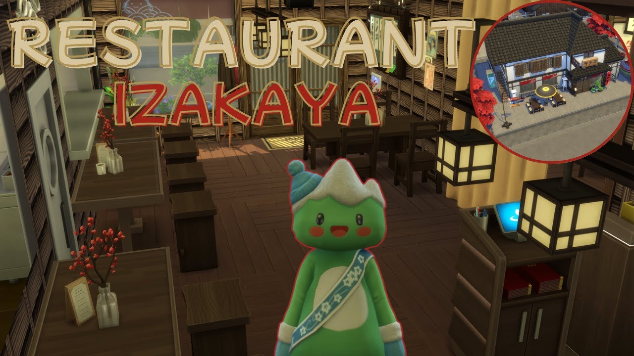 Red&eacute;couverte du GAMEPLAY de AU RESTAURANT avec un izakaya | Un Mont Komorebi comme au Japon | Sims 4