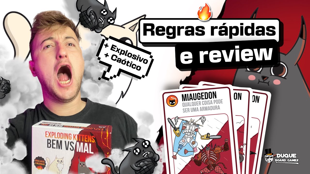 EXPLODING KITTENS: BEM VS MAL - Regras Completas e Review