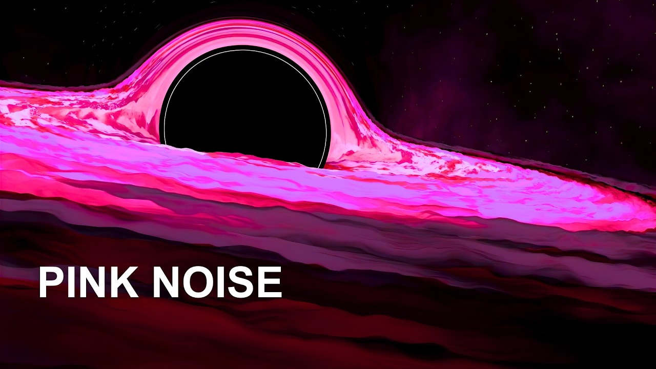 Pink Noise for Sleep & Tinnitus Masking | Black Hole Visualizaton | 10 Hours