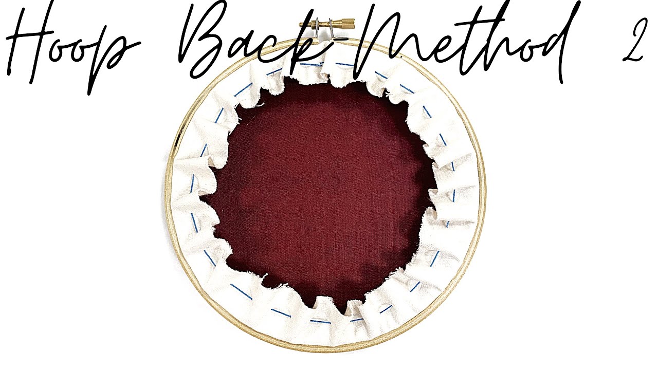How to finish your hoop back 🍑 running stitch, method 2