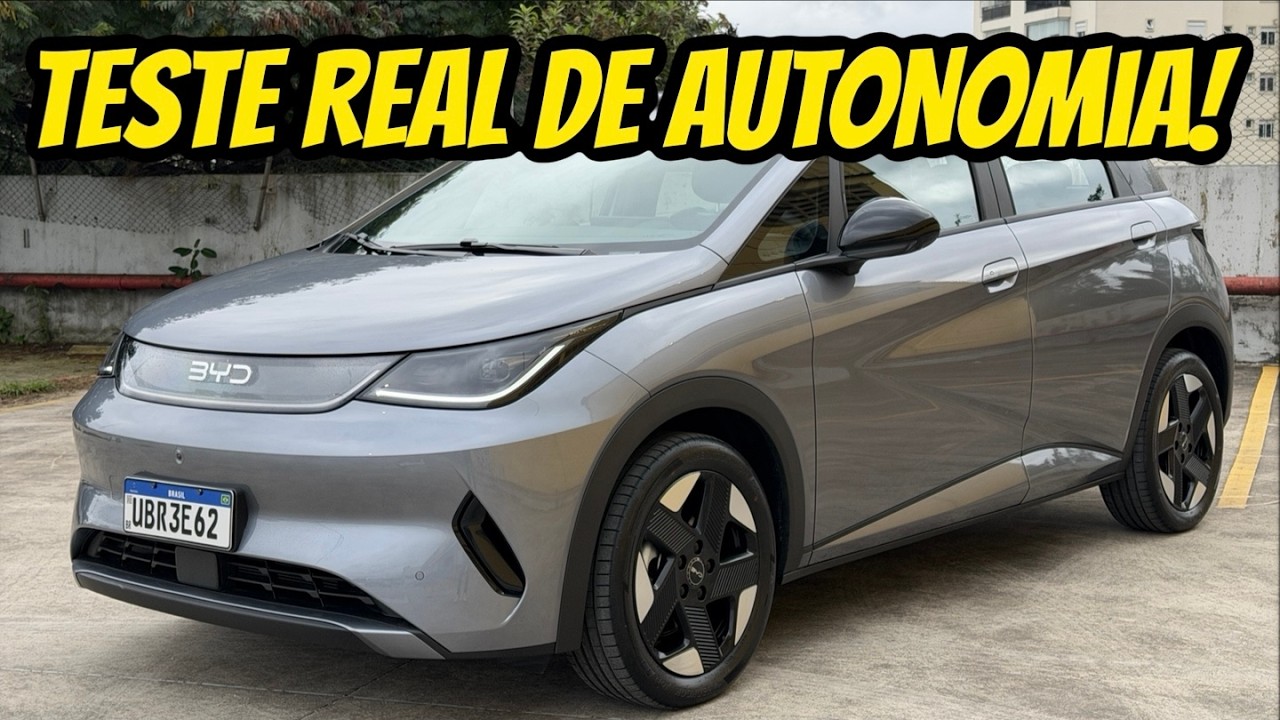 NOVO BYD DOLPHIN 2027 - TESTE DE AUTONOMIA REAL AT&Eacute; 1% DE BATERIA!