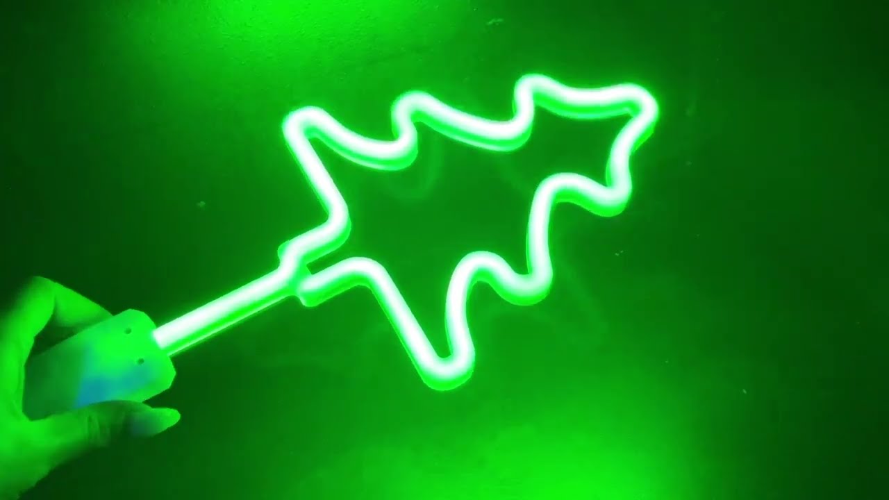 Neon Pine Tree Christmas Wand - Everything Glows