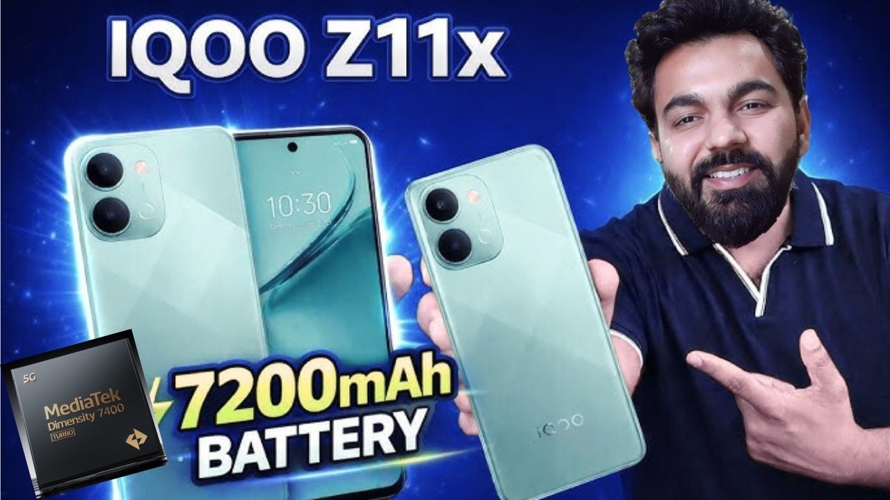 iQOO Z11x launched in India with a large 7,200mAh battery, MediaTek Dimensity 7400 Turbo