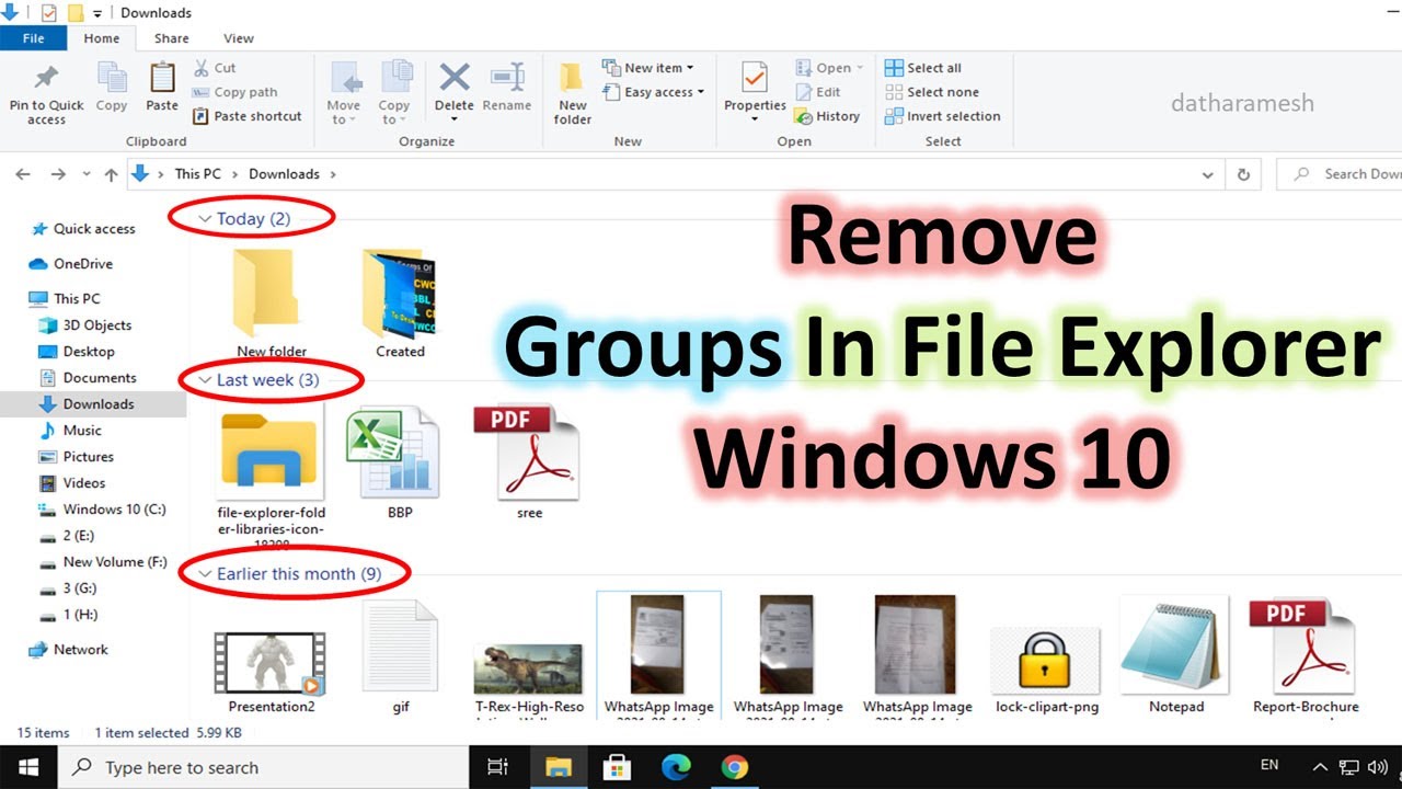 How to Disable Group By In File Explorer On Windows 10