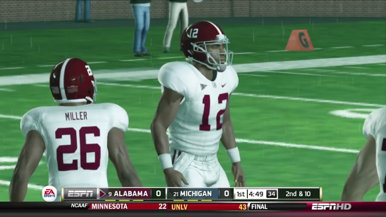 NCAA 13 YR 1 Bama. wk1   #9 alabama v #21 Michigan  (Part 1/8)