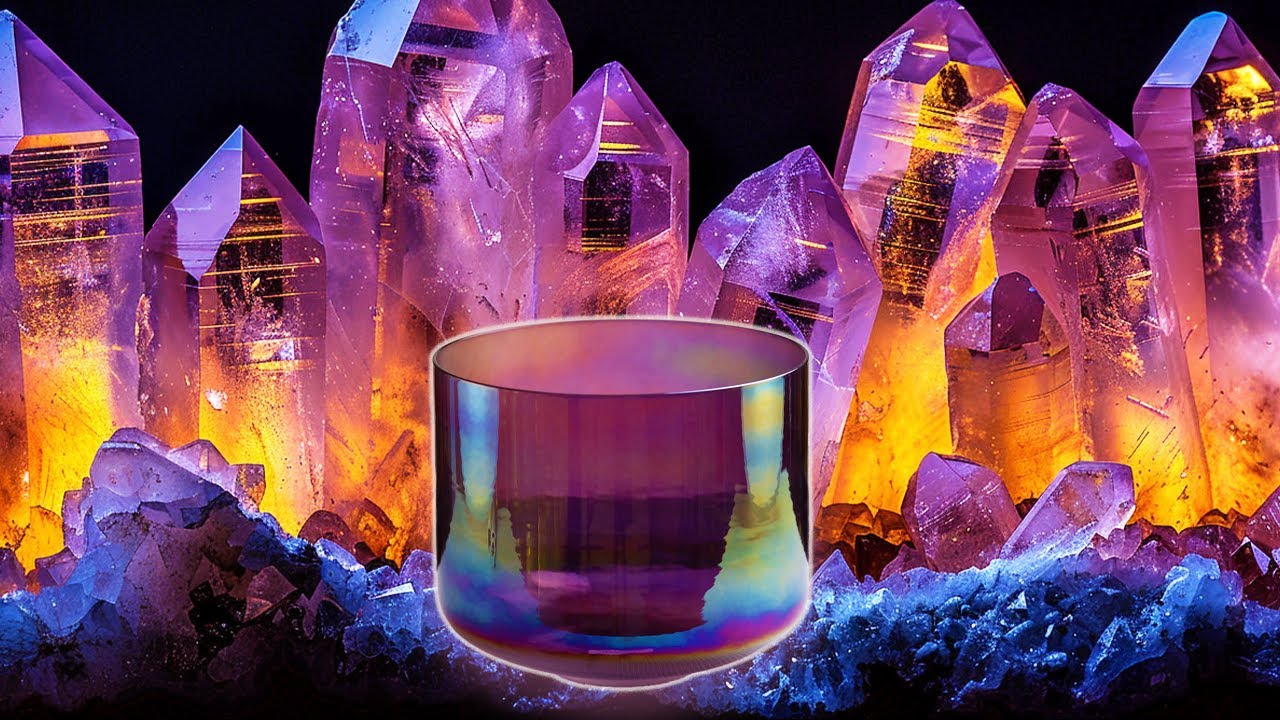 Sacred Sound Journey: 119 Hz Amethyst and Prismatic Color Singing Bowl