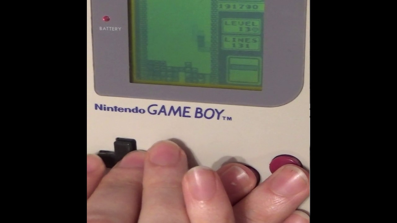 GameBoy Tetris 1000 lines + 999,999 points in Heart Mode