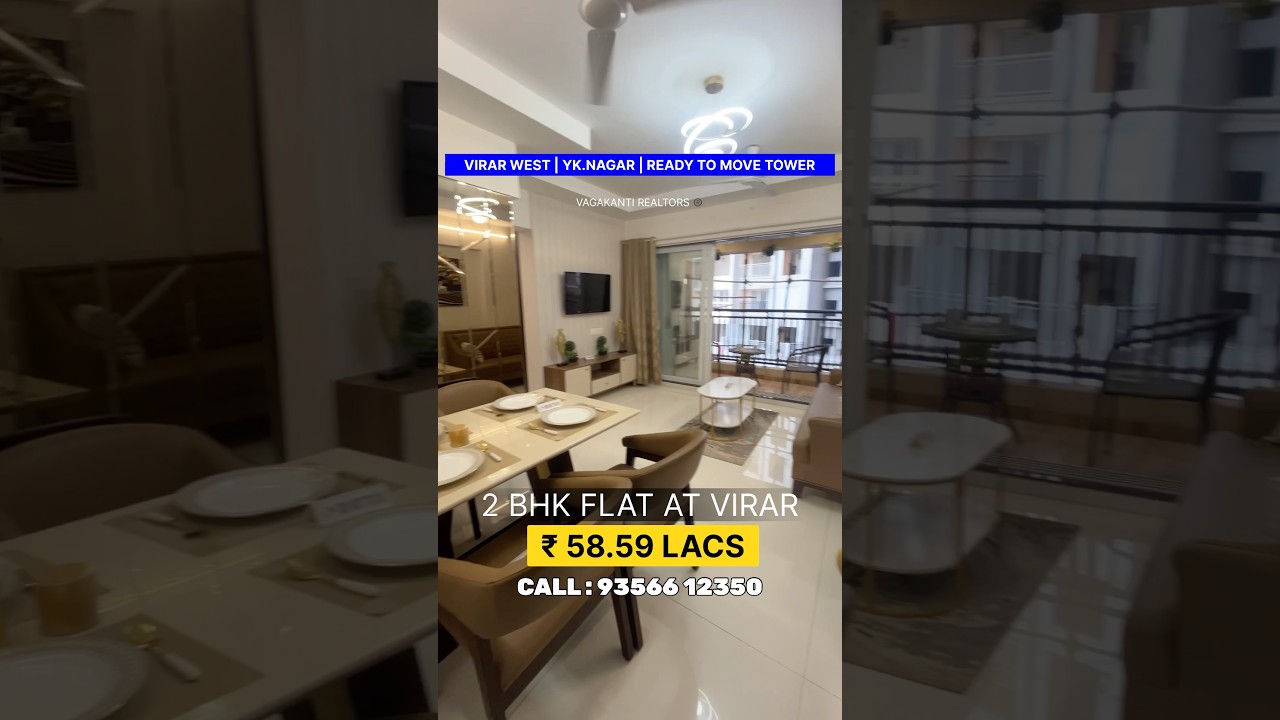 2BHK VIRAR (w) | READY TO MOVE | 5’ Ft DECK BALCONY | ☎️ 9356612350| VAGAKANTI REALTORS ®️|