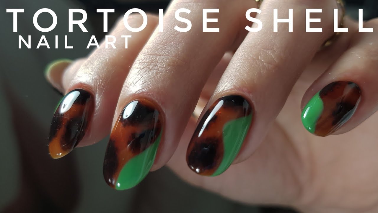 Ευκολη ταρταρουγα στα νυχια/ easy tortoise shell nail art tutorial/ εφε ταρταρουγας στα νυχια