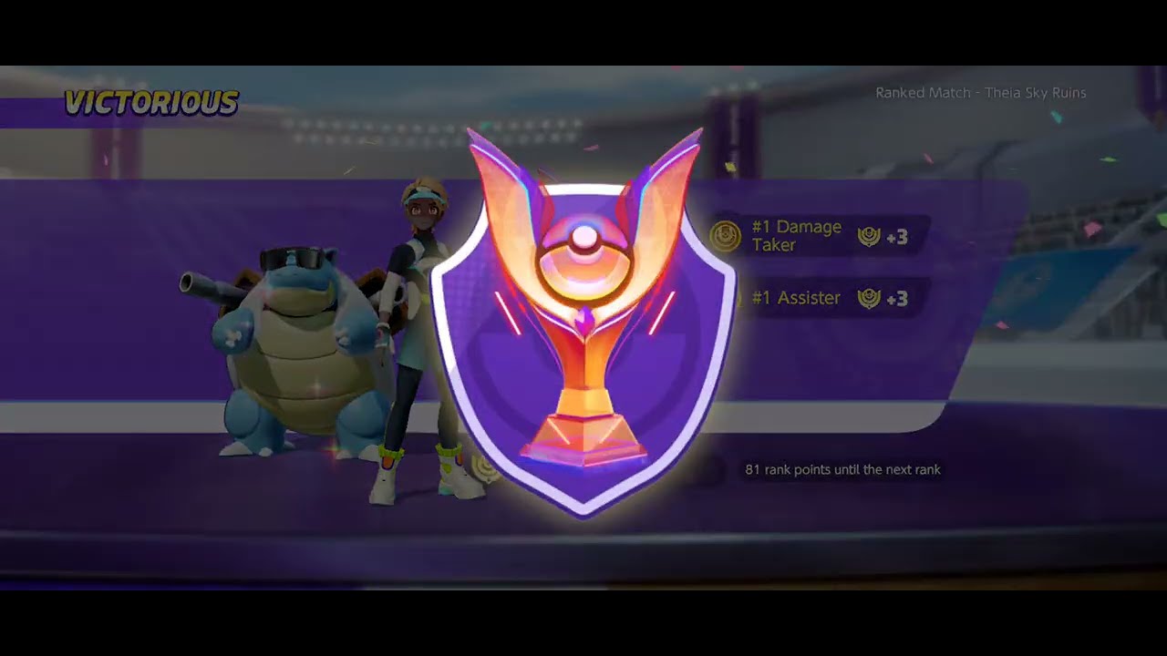 Pokemon Unite! HM45 Blastoise team wins at Theia Sky Ruins (Kyogre) Battling alongside Sirfetch'd!