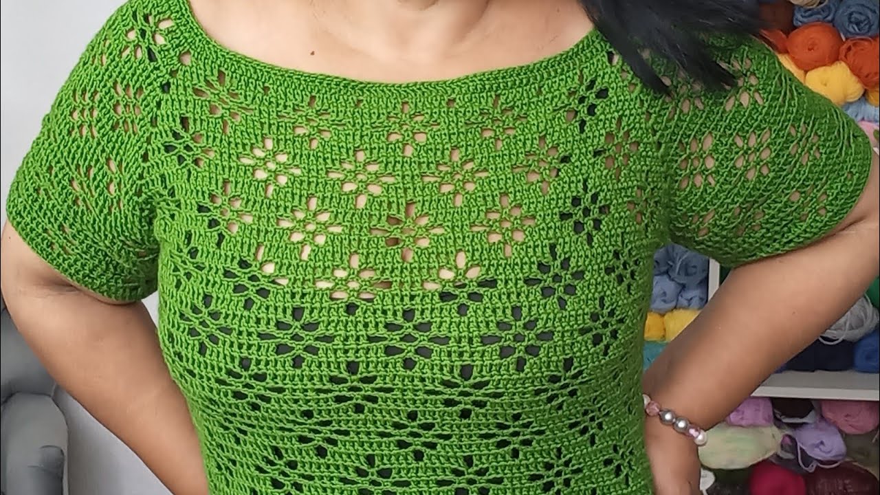Blusa estrellas a crochet/ parte 1 #crochet #blusasnorma