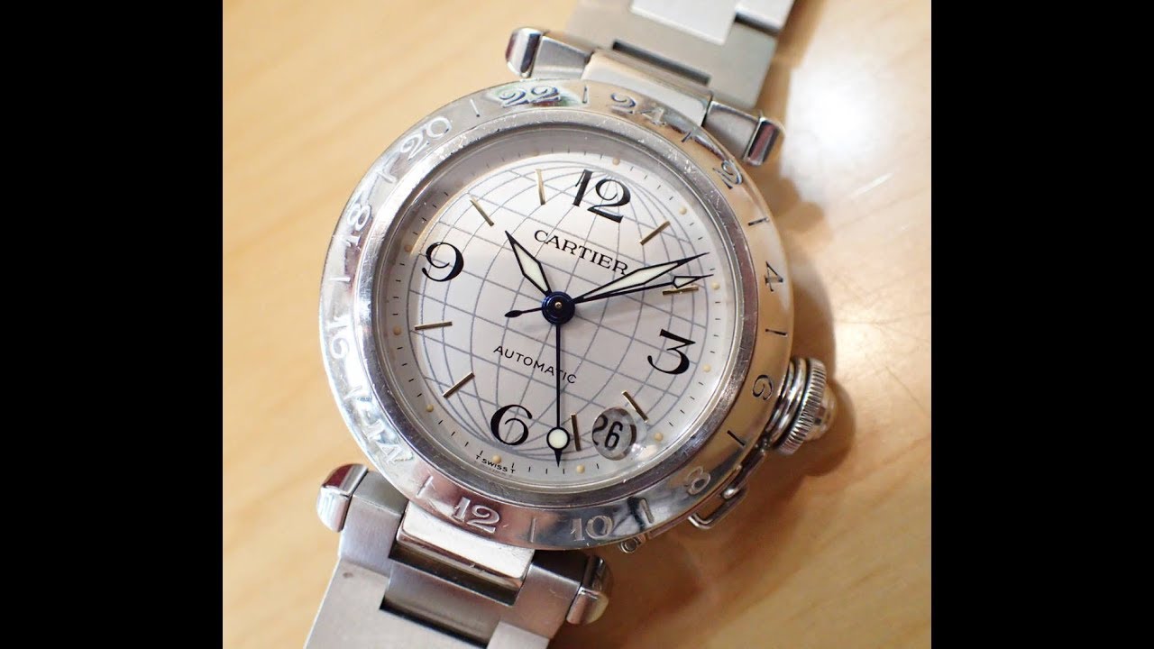 中古時計のご紹介【カルティエ】Cartier パシャC メリディアン/GMT 2377【時計買取】