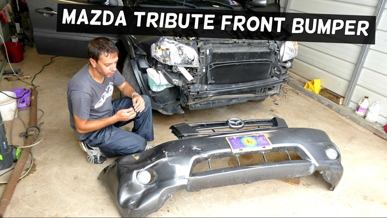 MAZDA TRIBUTE FRONT BUMPER REMOVAL REPLACEMENT 2001-2007