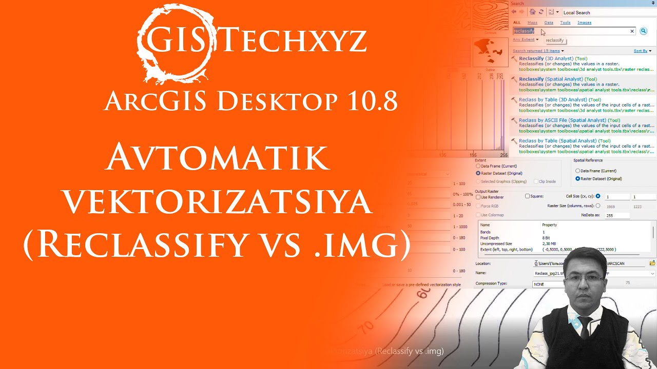 ArcMapda Avtomatik vektorizatsiya (RECLASSIFY VS .IMG)