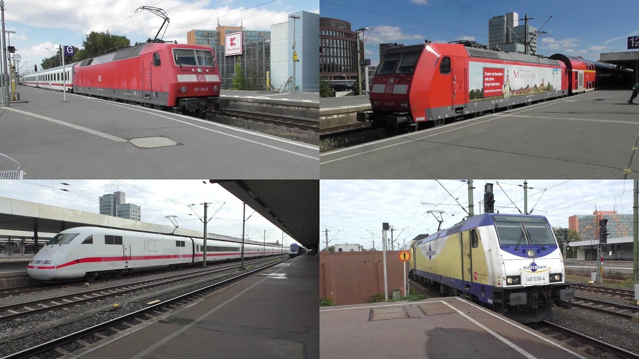 Bahnverkehr in Hannover Hbf mit Br 120, Br 146 + Dostos, ICE 1&2, Intercity, S-Bahn Hannover uvm.