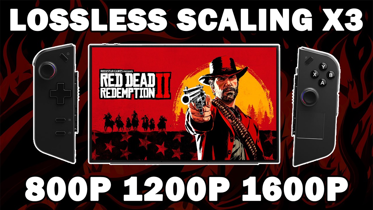 Legion Go: Red Dead Redemption 2 With LOSSLESS SCALING X3 [800P 1200P 1600P]
