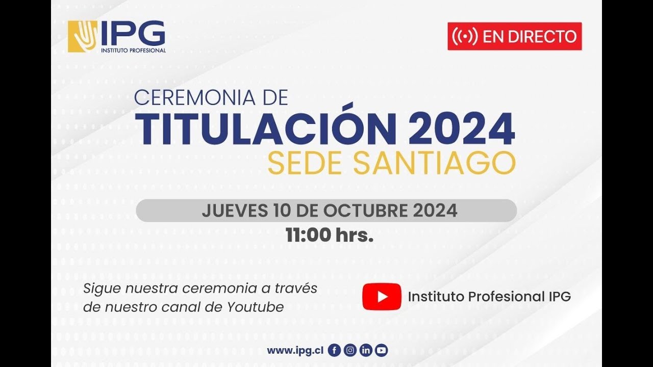 EN VIVO - Titulaciones IPG