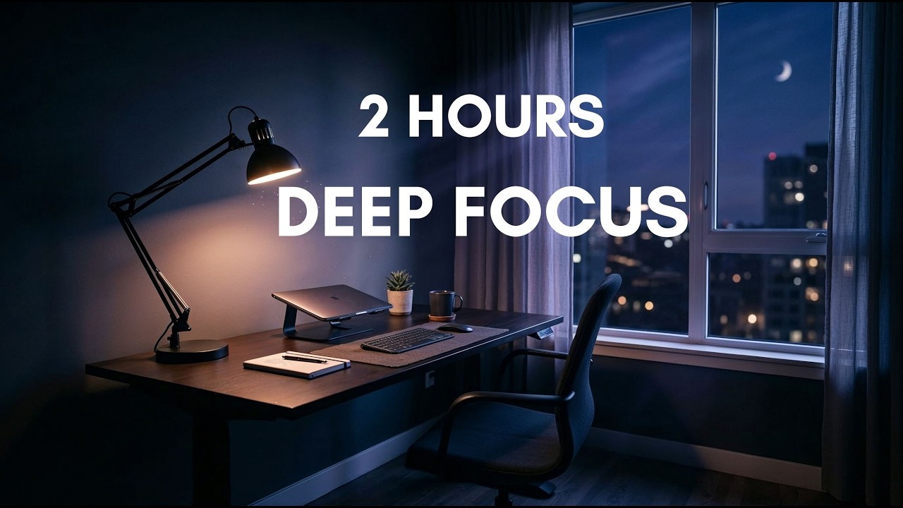 2 Hour Deep Focus Beats – Night Study Music for Work & Studying