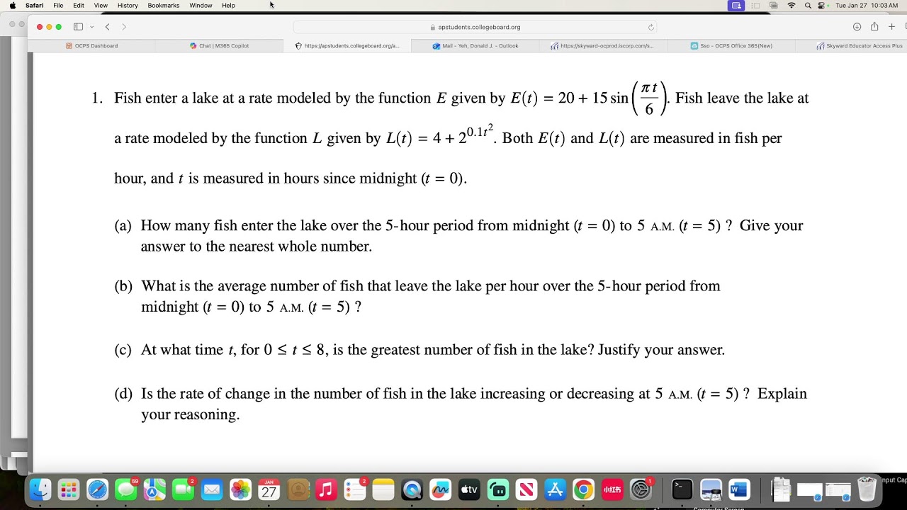 AP Calculus ab Net rate 1