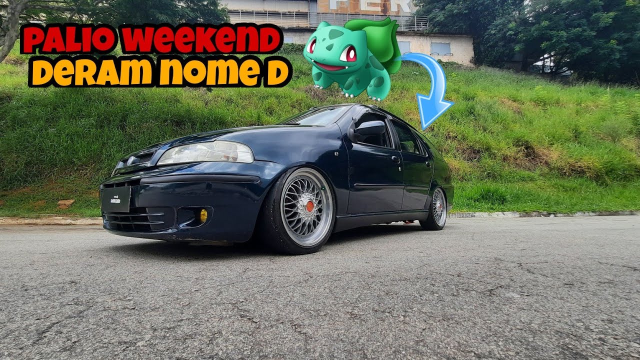 PALIO WEEKEND G2 REBAIXADA NA AR E RODAS BBS ARO 17 NO ESTILO SLAMMED