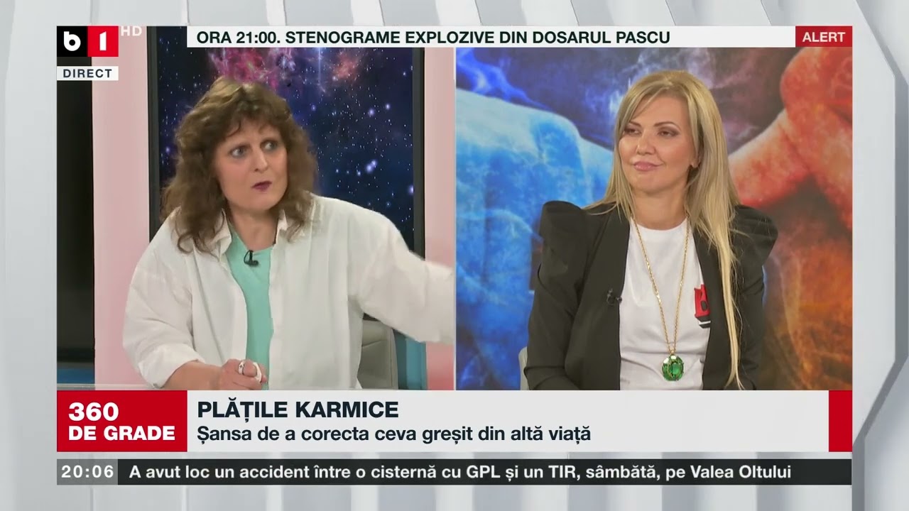360 DE GRADE.  PLĂȚILE KARMICE. ȘANSA DE A CORECTA CEVA GREȘIT DIN ALTĂ VIAȚĂ  Invitată:I.Baciu