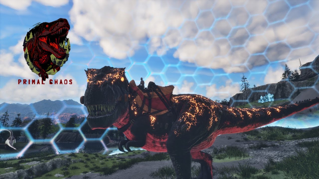 ARK Survival Ascended PRIMAL CHAOS #8 Domamei Um Volcanic Rex e Um Confronto Nos Áries...
