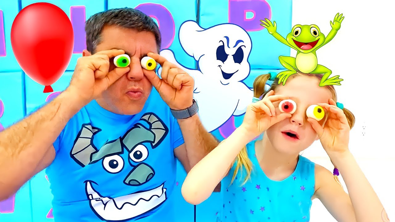 Nastya ouvre des bo&icirc;tes surprises et apprend l'alphabet anglais avec son p&egrave;re
