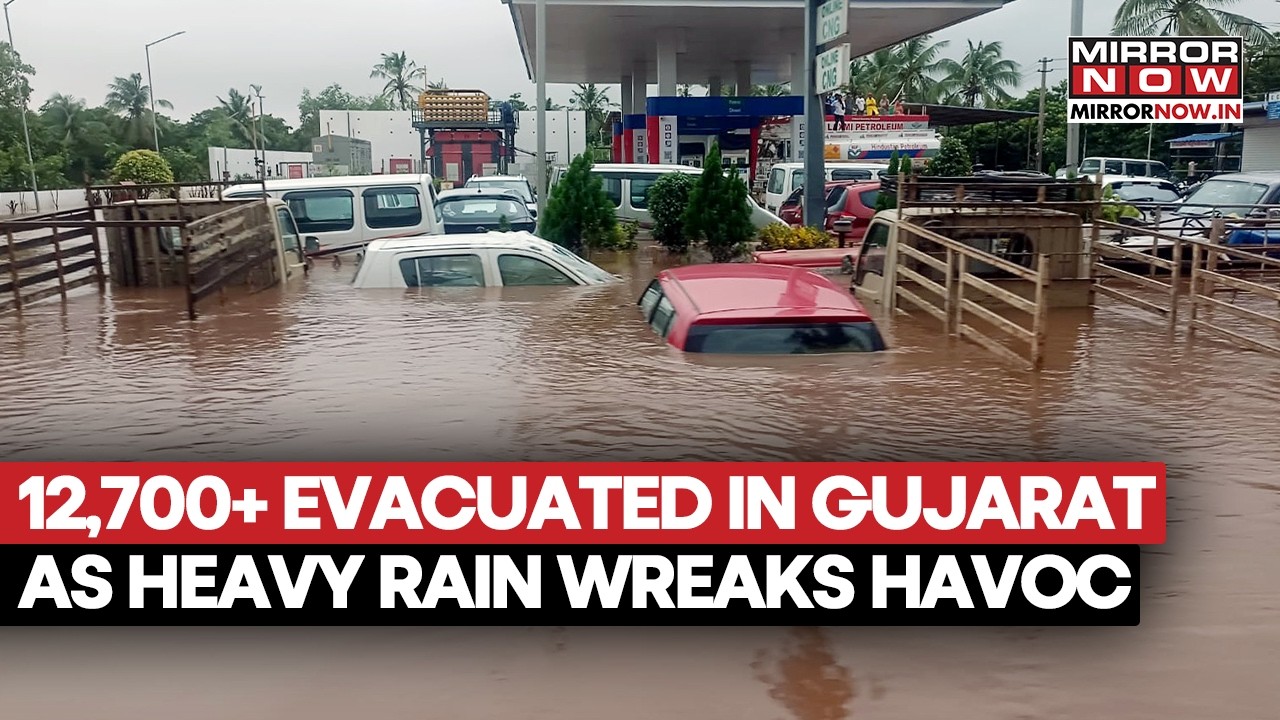 Gujarat Floods: Over 12,700 Evacuated, 22,000 Relocated As Heavy Rain Wreaks Havoc | Watch