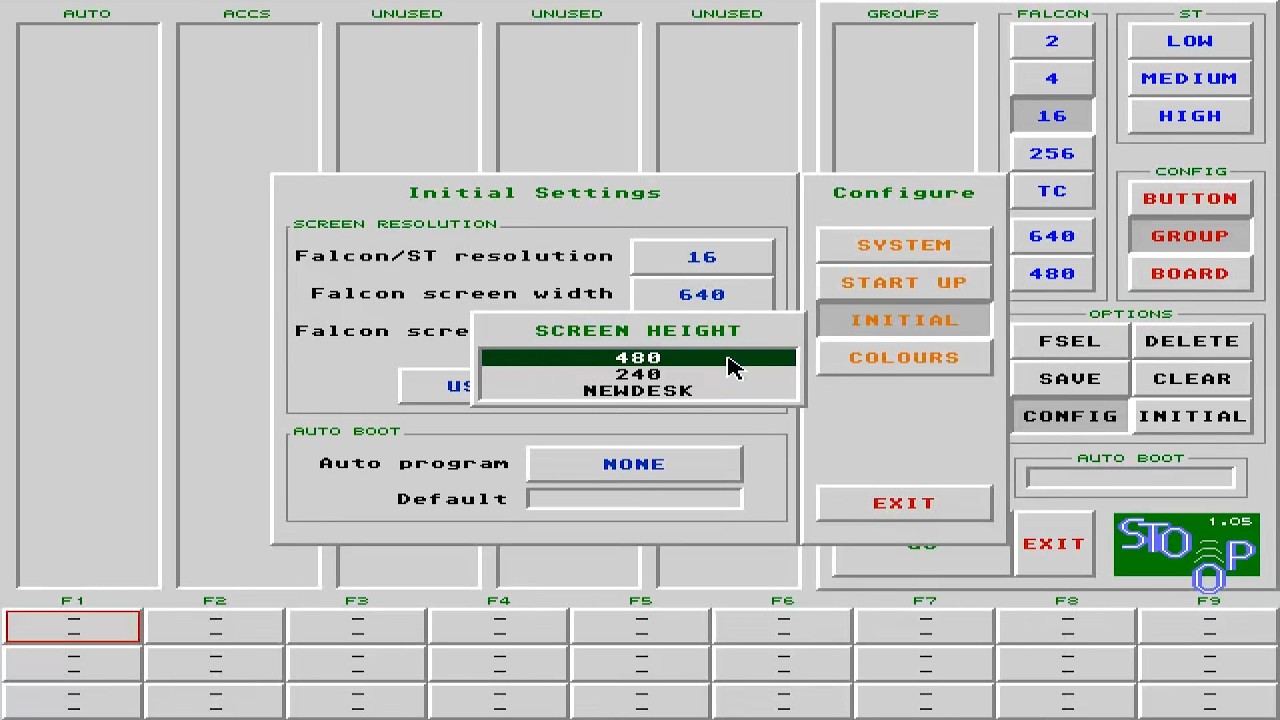 ATARI FALCON  RUNNING Stoop v1 05 By Phil Hodgkins 4 MBs MEMORY FALCON ONLY NOT ST STE ATARIMANIA CO