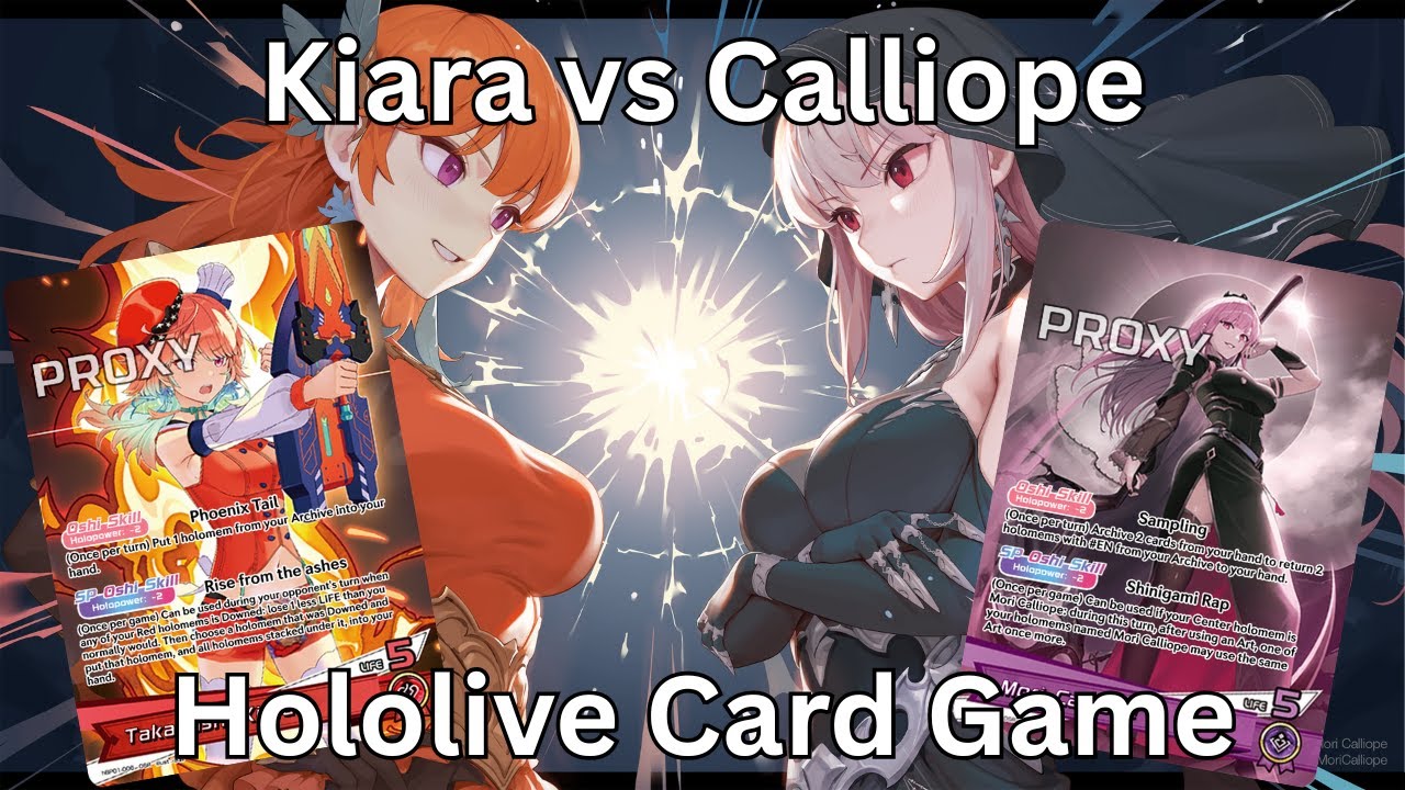 Mori Calliope vs Takanashi Kiara Hololive OCG / TCG gameplay