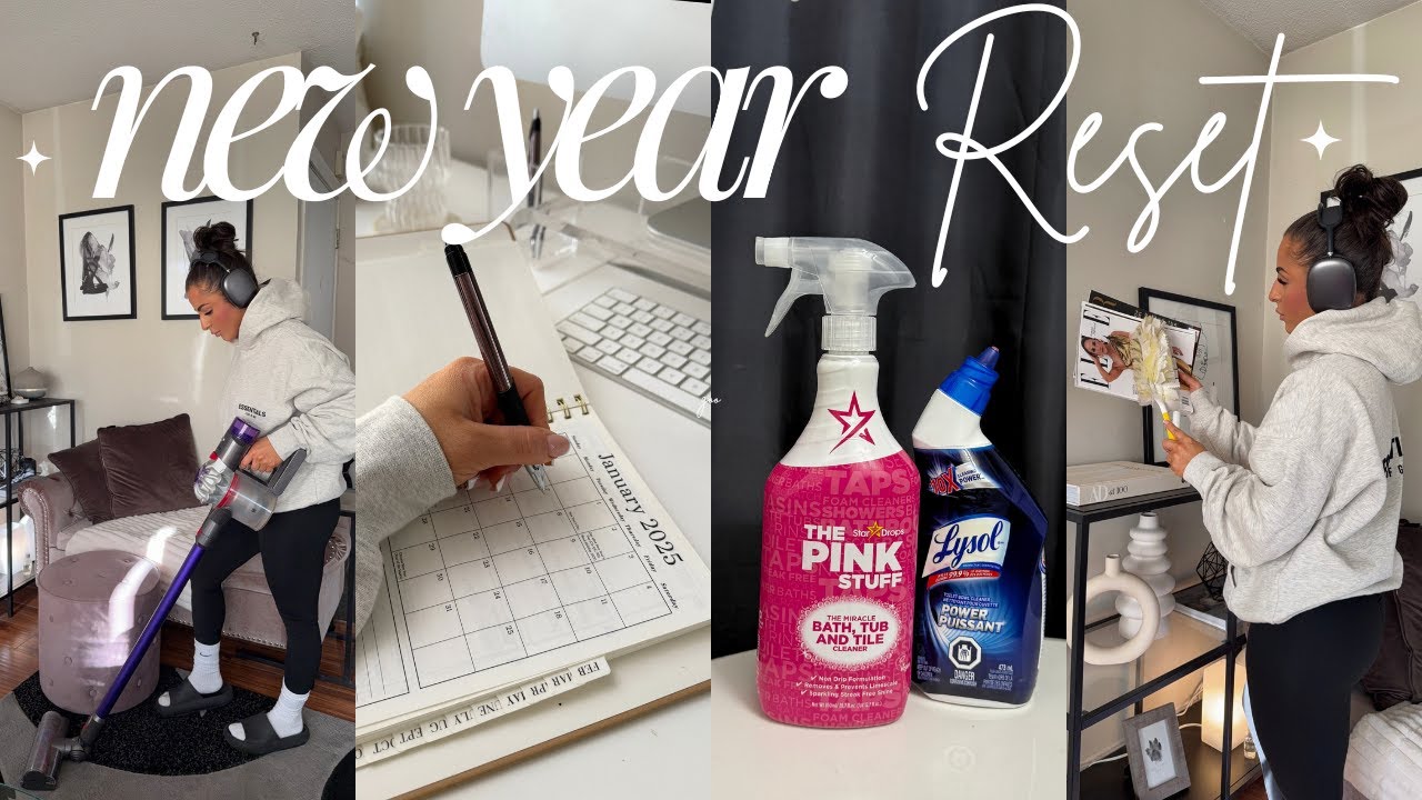 2025 RESET ROUTINE🫧🎧 home deep clean & organize, productivity, motivation, prep for a new week