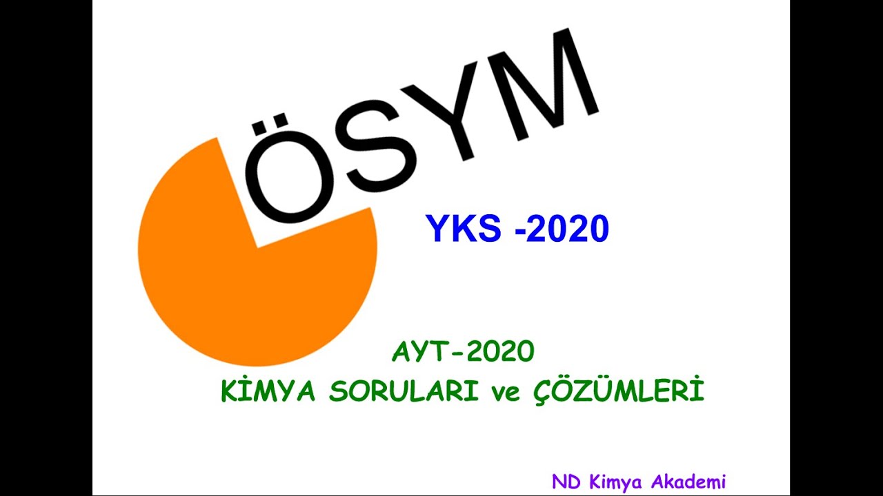 AYT 2020 KİMYA SORULARI ve &Ccedil;&Ouml;Z&Uuml;MLERİ