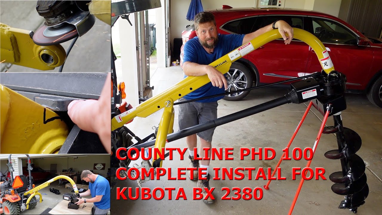 County Line PHD 100 On A Kubota BX 2380 Unboxing And Making It Fit