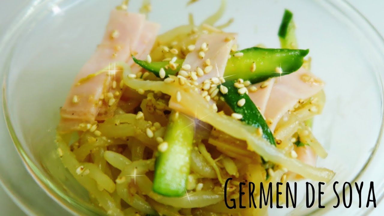 Ensalada Japonesa de Germen de Soya y pepino! Deliciosa!