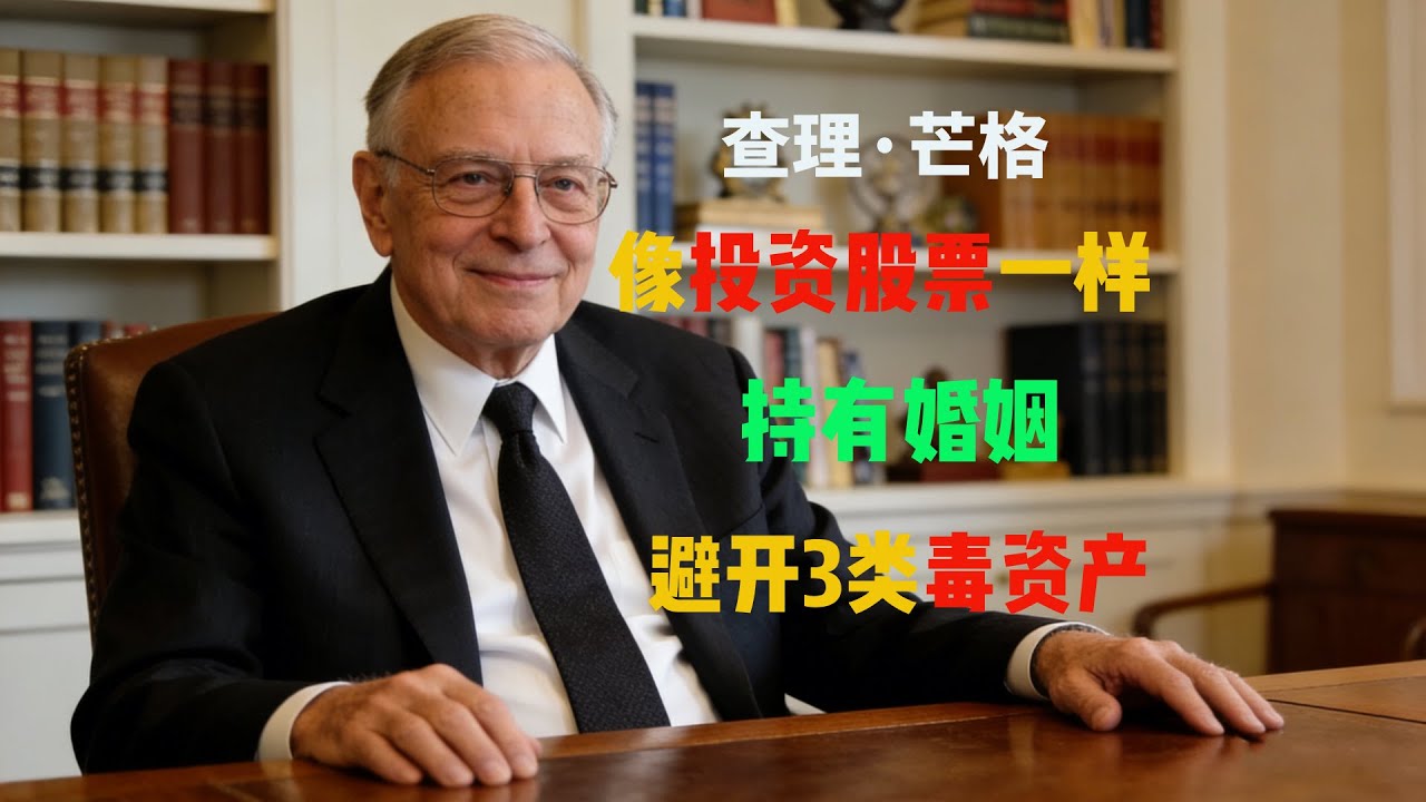查理·芒格：为什么你应该像投资伟大股票一样持有婚姻？避开这3类有毒资产