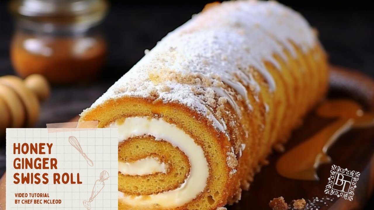 Honey Ginger Swiss roll (Thermomix method)