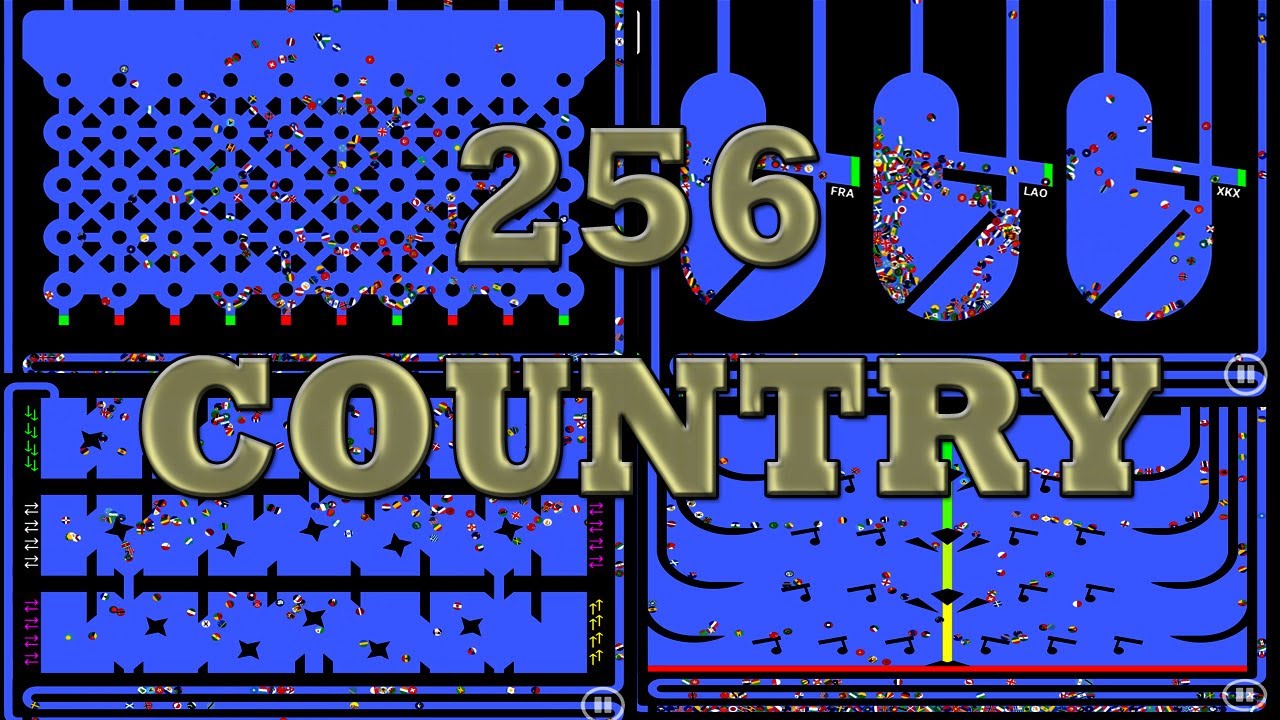 256 Country Balls 240 Elimination - Marble Race!! Who Will Win??