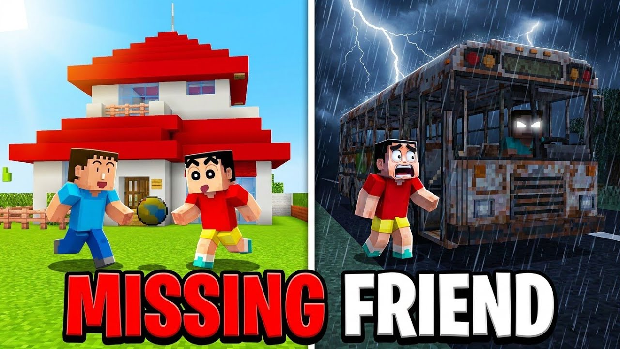 Shinchan  HORROR BUS TRIP 😱 in Minecraft | Kasukabe City Scary Story