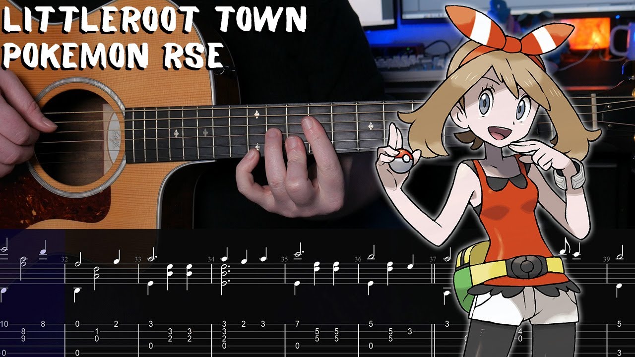 Littleroot Town - Pokemon Ruby/Sapphire/Emerald - Fingerstyle Guitar Tutorial + TAB