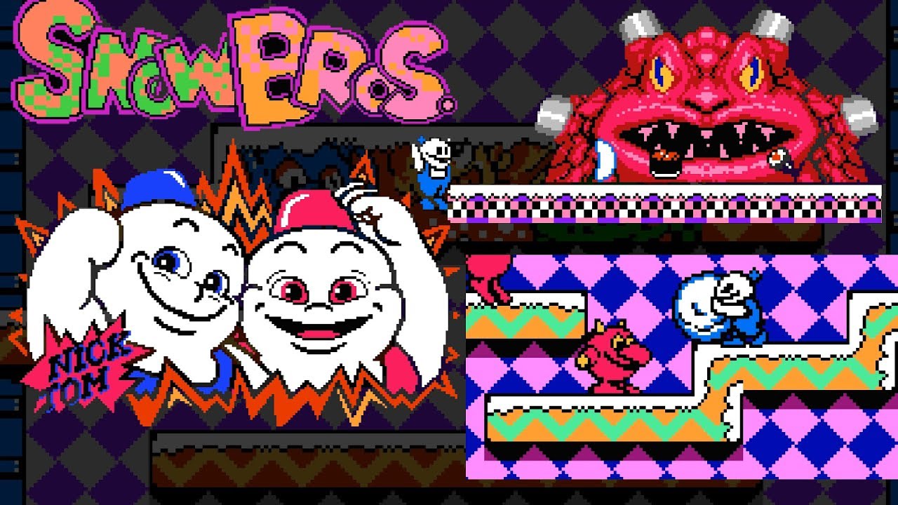 Snow Bros. (Famicom, 1991) — 1P Full Game Session ⛄🍧🎮