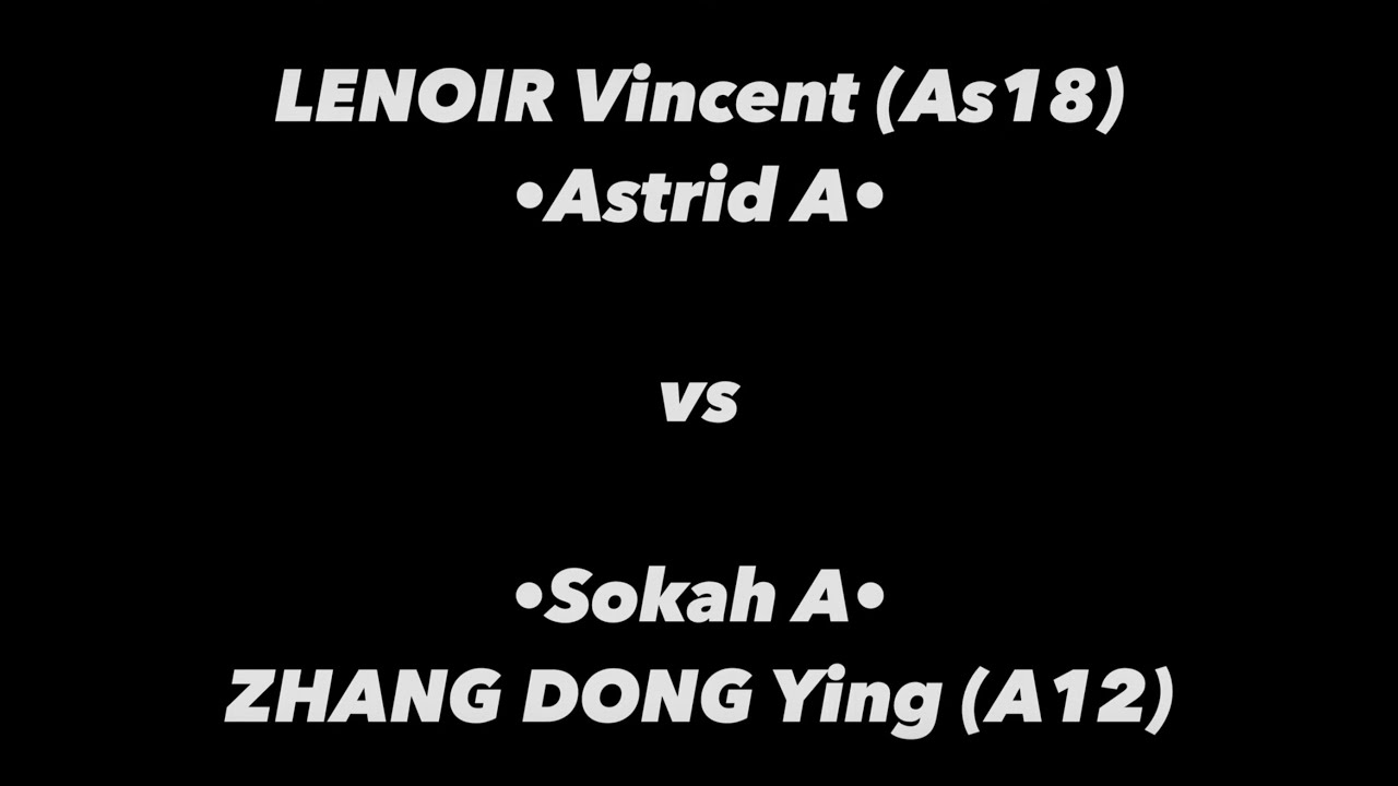 Tennis de Table ·1ère Nationale· ASTRID vs SOKAH - LENOIR Vincent (As18) vs ZHANG DONG Ying (A12)