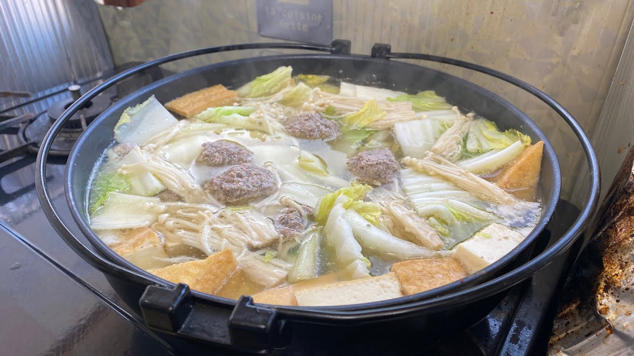 今日の夕飯（なめろう&つみれ水炊き）
