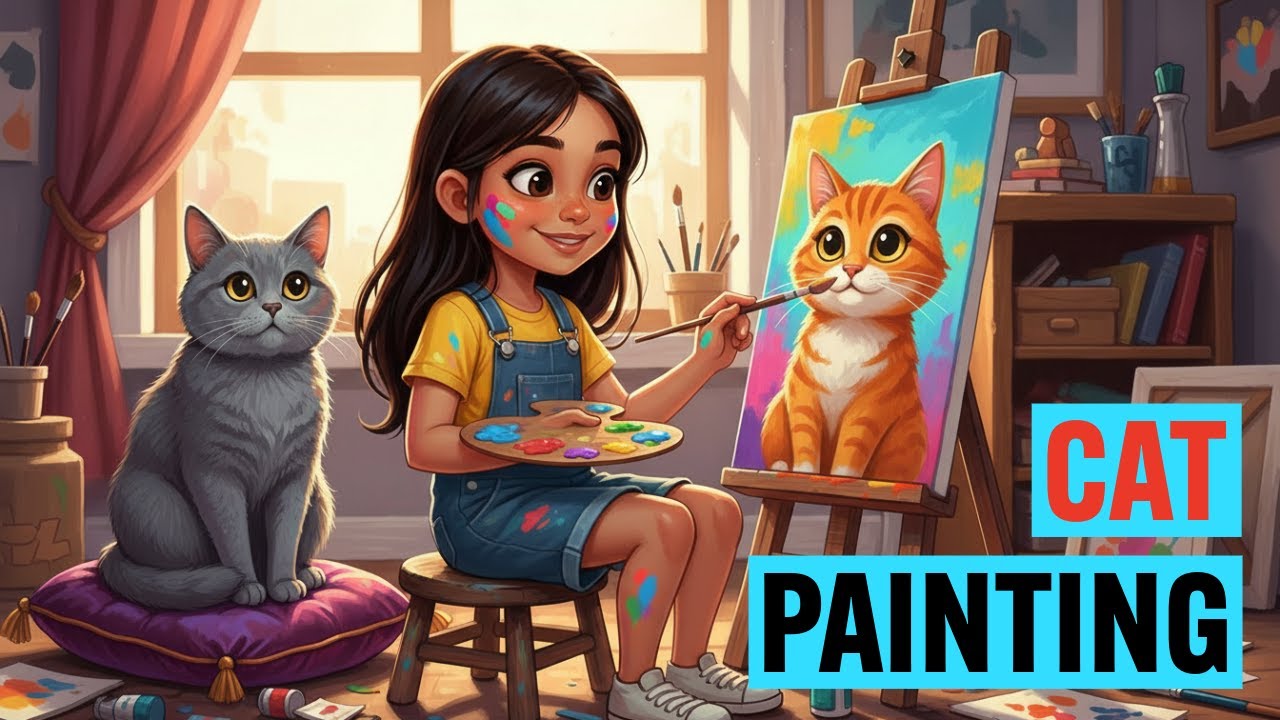 Easy Cat Coloring for Kids 😺🎨